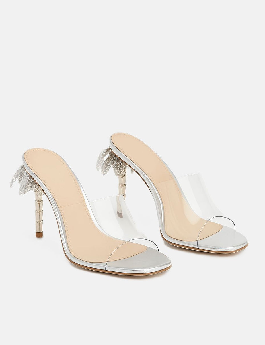 DUHA Palmira Mule transparent PVC pair — SS26 City Oasis collection