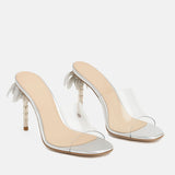 DUHA Palmira Mule transparent PVC pair — SS26 City Oasis collection