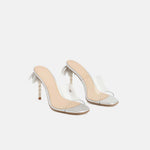 DUHA Palmira Mule transparent PVC pair — SS26 City Oasis collection