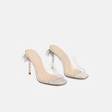 DUHA Palmira Mule transparent PVC pair — SS26 City Oasis collection