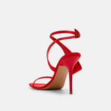 `Back view of DUHA BB Sandal Fiesta — designer heeled sandal, Made in Italy
