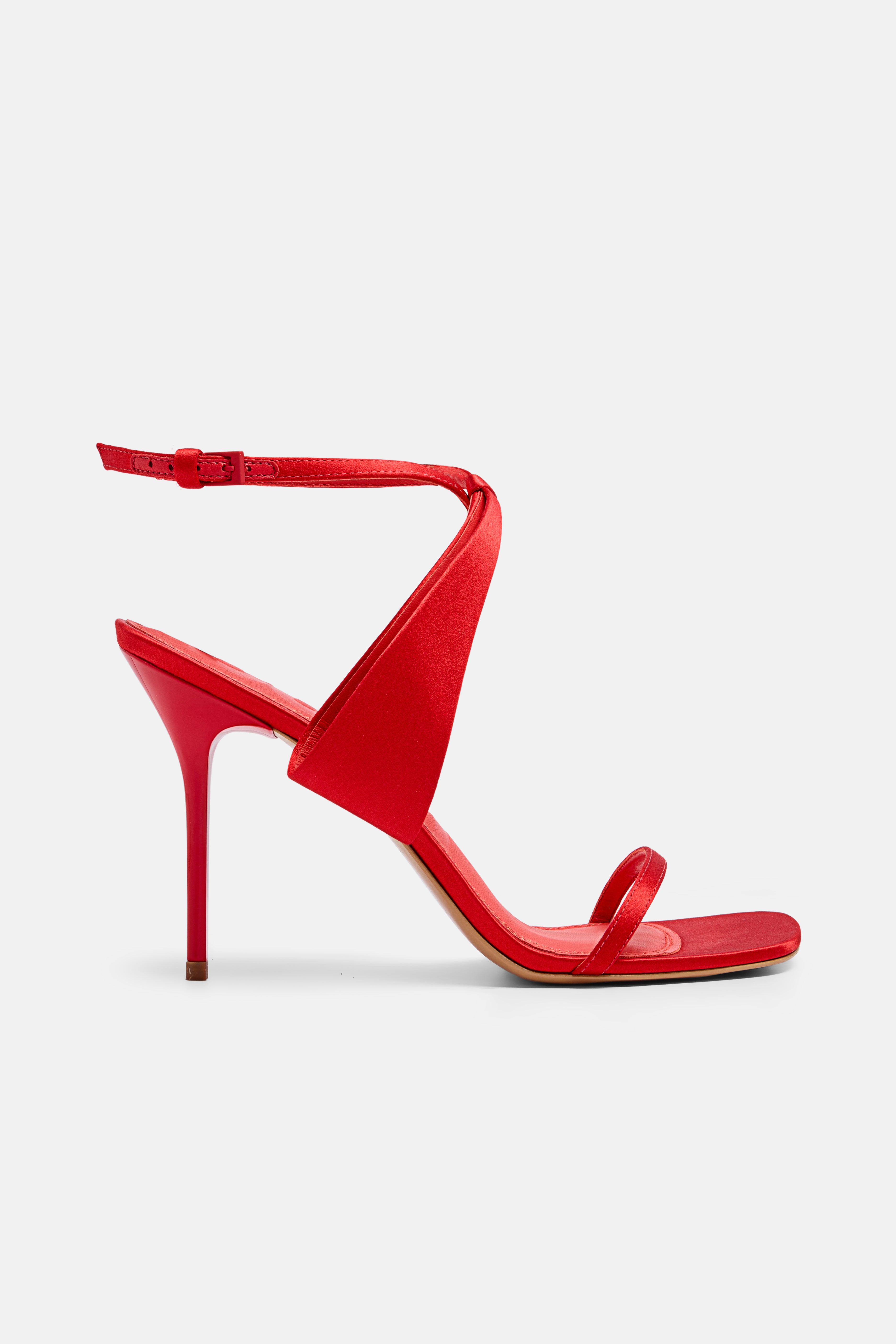 Side view of DUHA BB Sandal Fiesta — Italian handcrafted heeled sandal