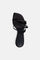 DUHA Chic Mule in Black Night — sculptural heeled mule  handcrafted in Italy