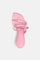 DUHA Chic Mule in Candy Pink — sculptural heeled mule handcrafted in Italy