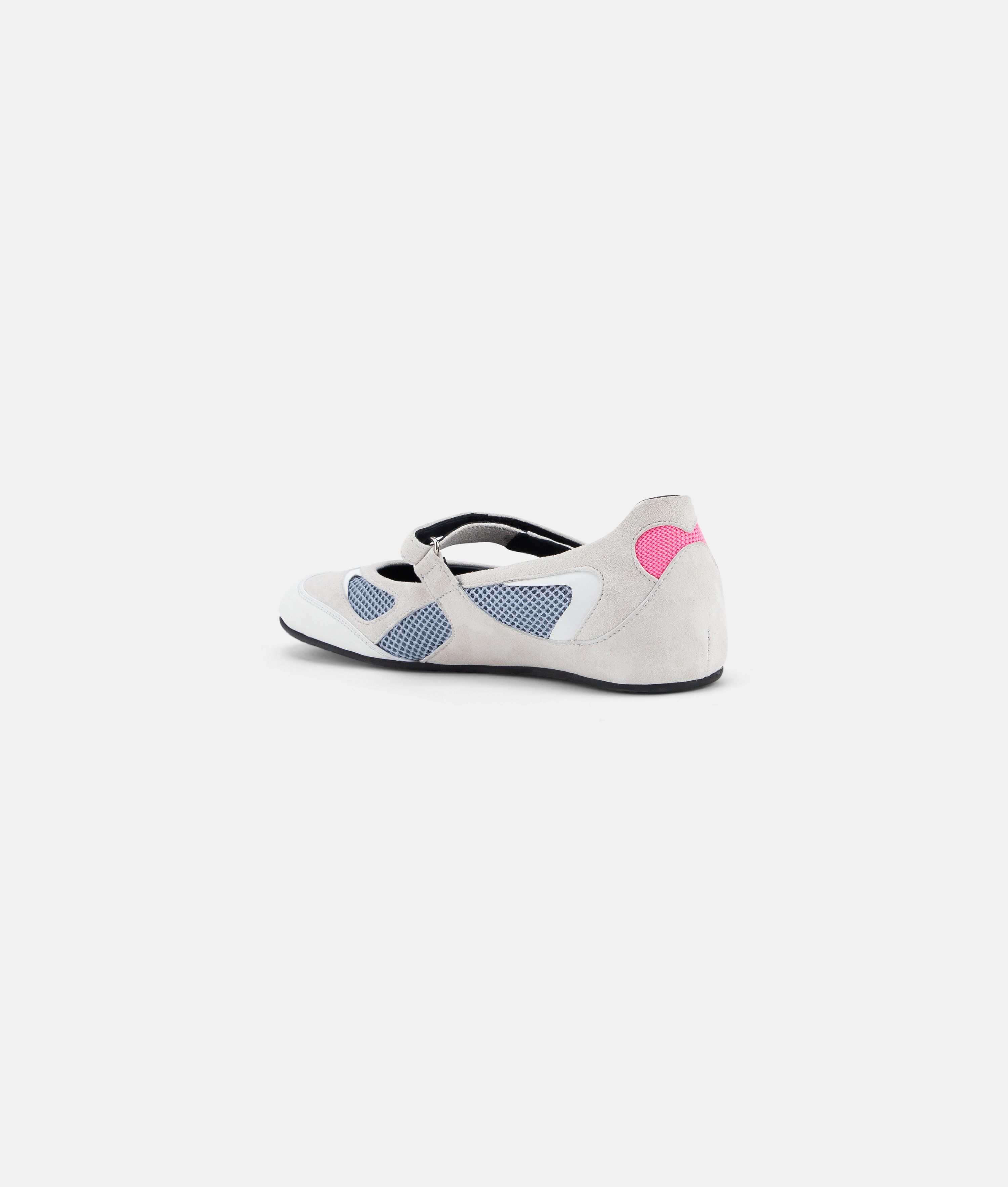 Back view of DUHA Koko Strap white showing heel and strap construction