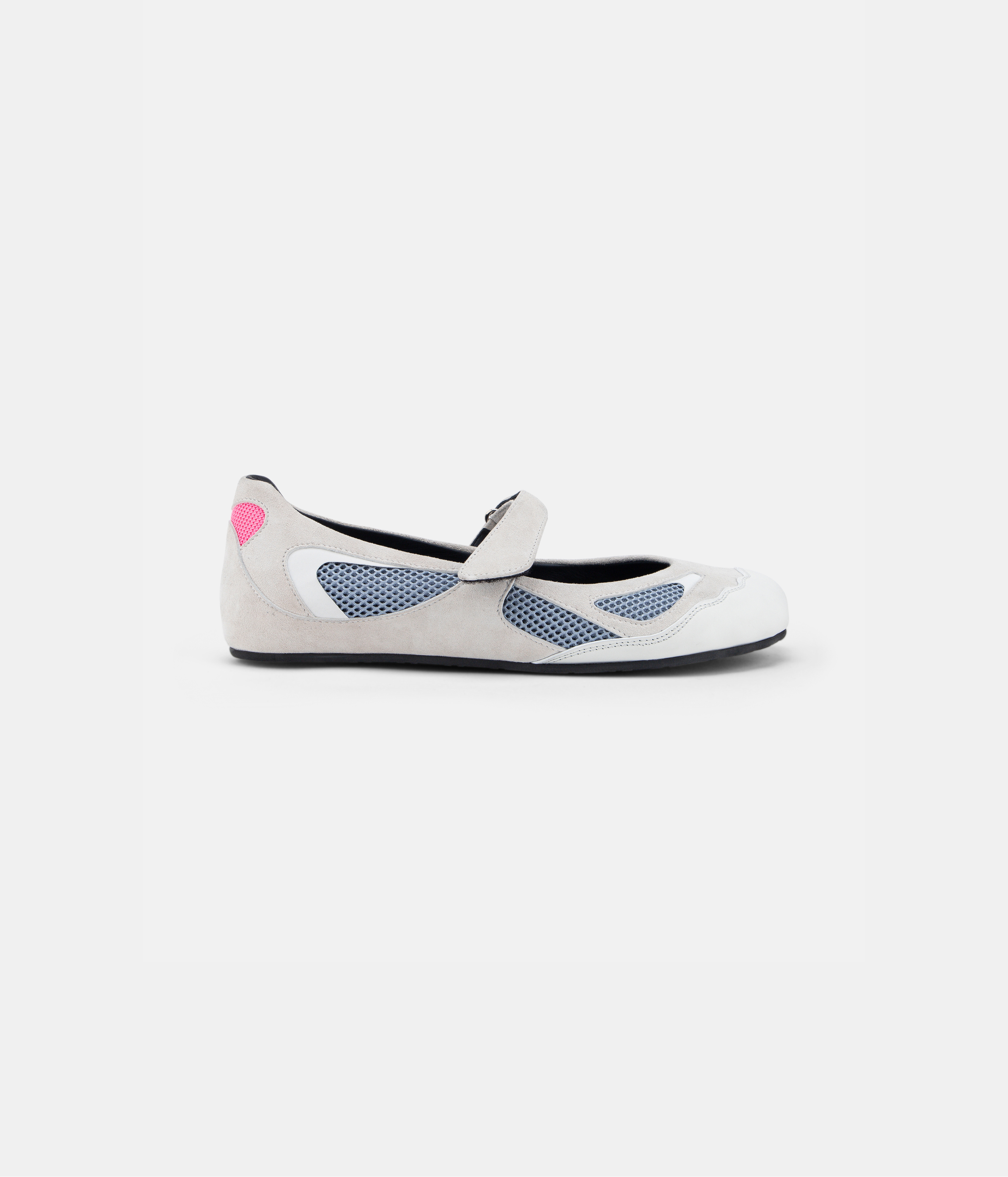 Side view of DUHA Koko Strap white strappy heeled sandal — Made in Italy
