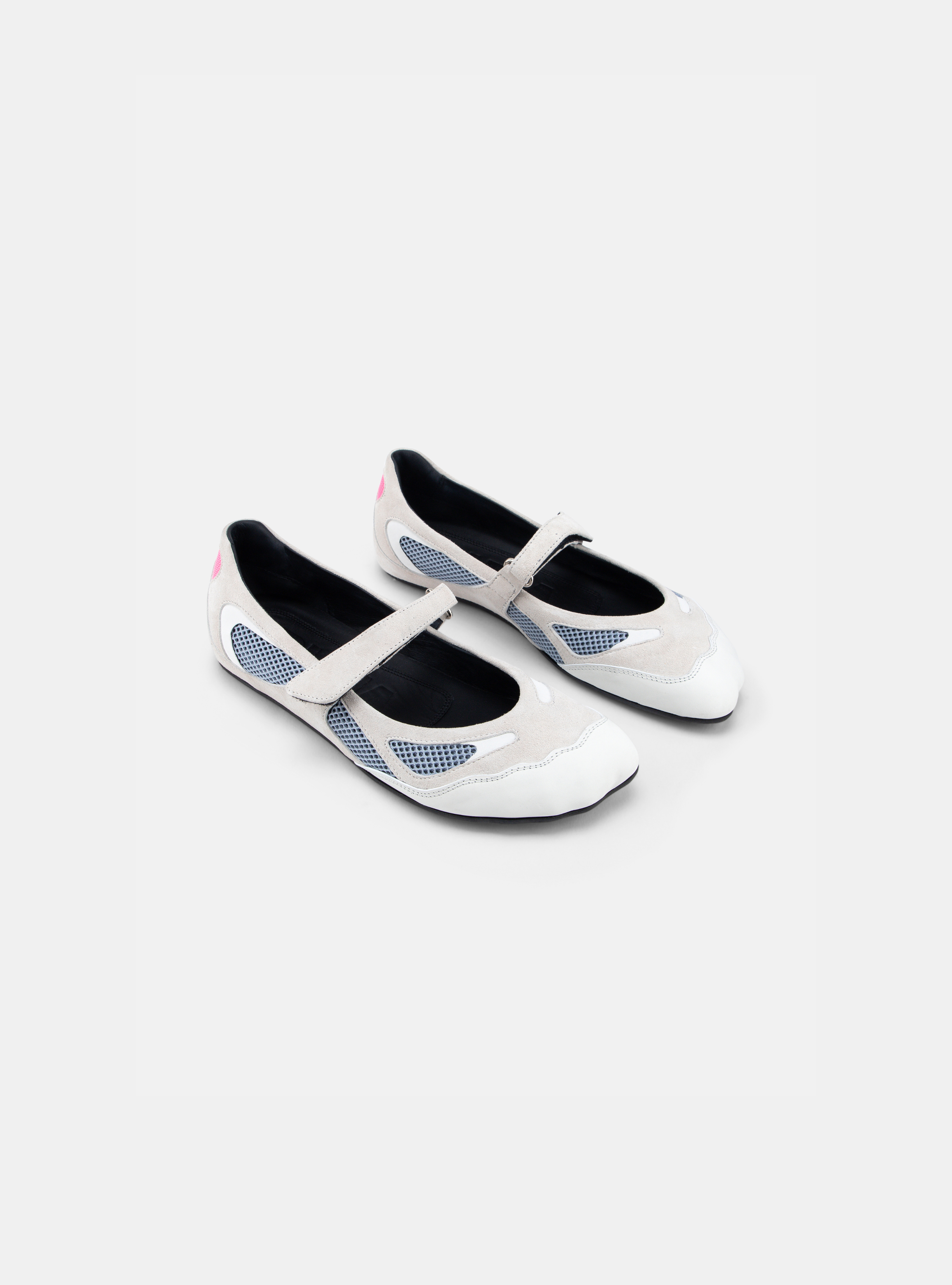 DUHA Koko Strap white heeled sandal pair — SS26 City Oasis collection