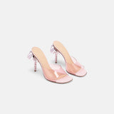 DUHA Palmira Mule candy pink PVC pair — SS26 City Oasis collection