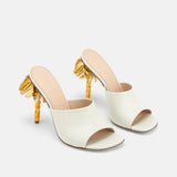 DUHA Palmira Mule coconut nappa pair — SS26 City Oasis collection