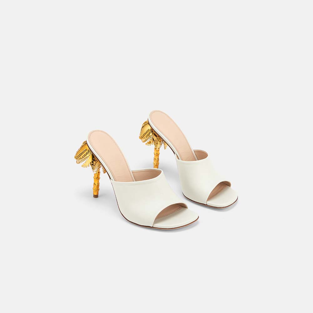 DUHA Palmira Mule coconut nappa pair — SS26 City Oasis collection