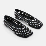 DUHA Yasmin black crystal occasion flat pair — SS26 City Oasis collection
