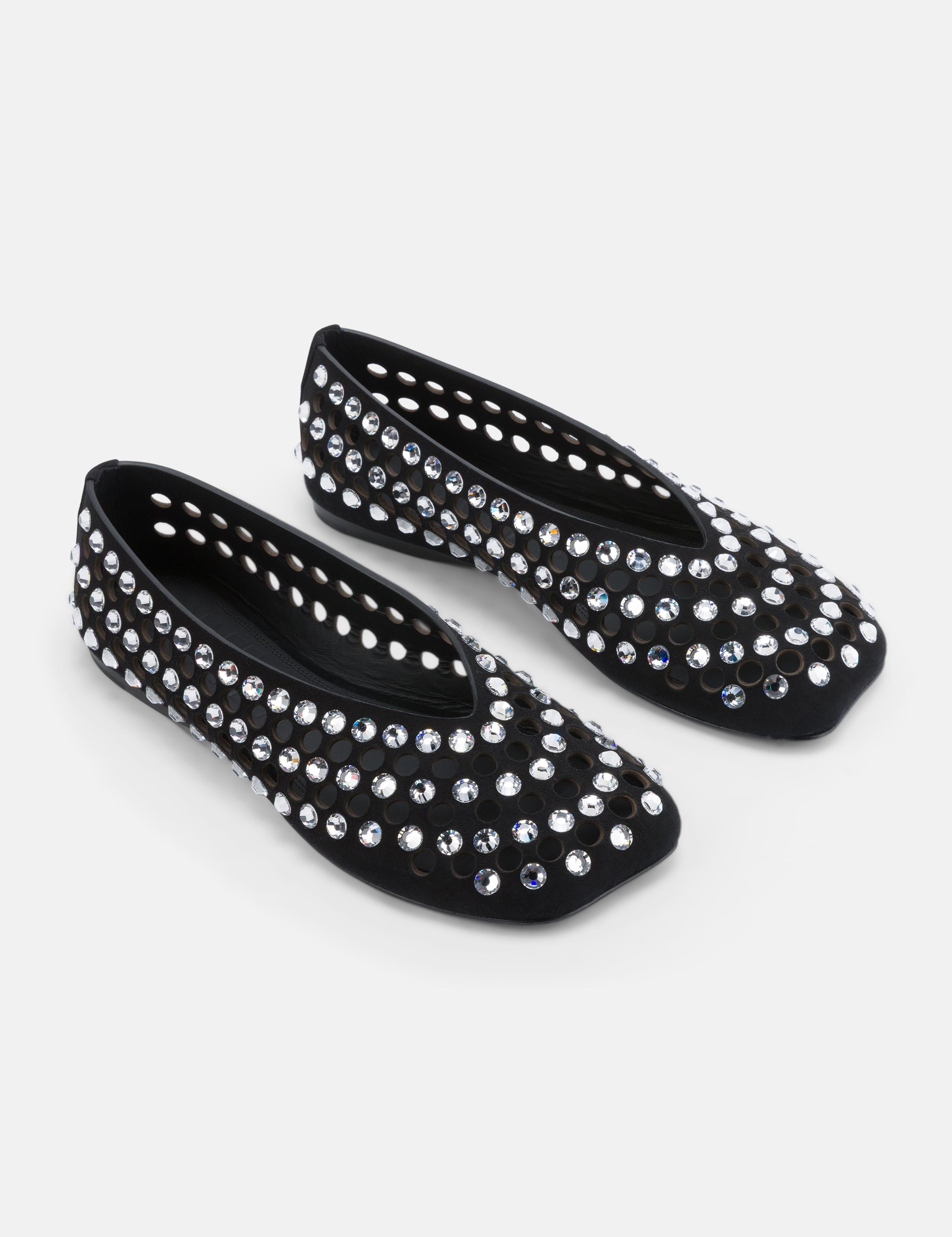 DUHA Yasmin black crystal occasion flat pair — SS26 City Oasis collection