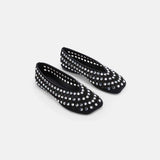 DUHA Yasmin black crystal occasion flat pair — SS26 City Oasis collection